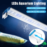 18-48CM Fish Tank Lamp Aquarium LED Lighting with Extendable Brackets White and Blue Leds Fits for Aquarium dylinoshop