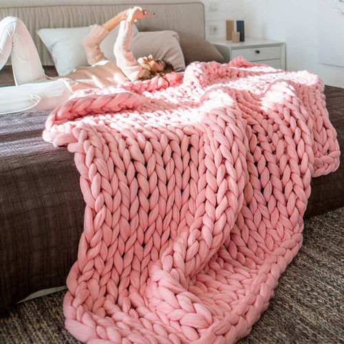 Chunky Knitted Blanket dylinoshop
