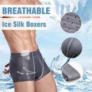 Mens Breathable Ice Silk Boxer Zimomo