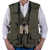 Outdoor Lightweight Mesh Fabric Vest with 16 Pockets Glossygem