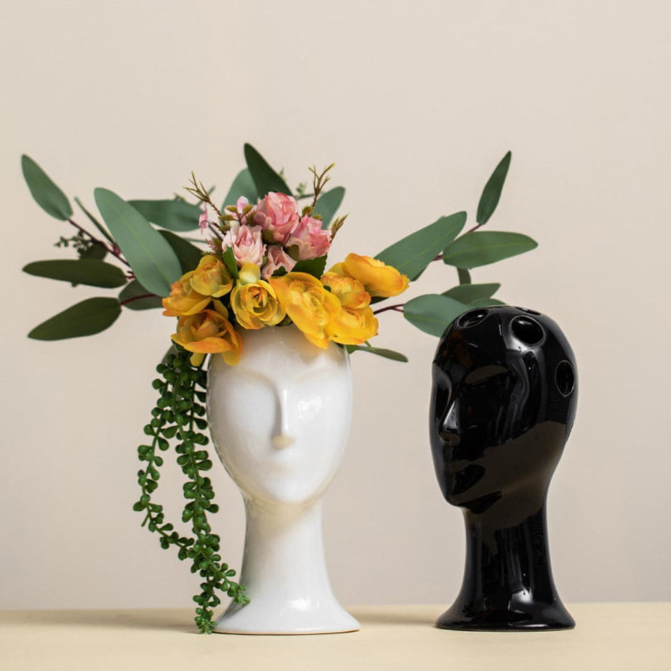 Ceramic Human Face Vase dylinoshop