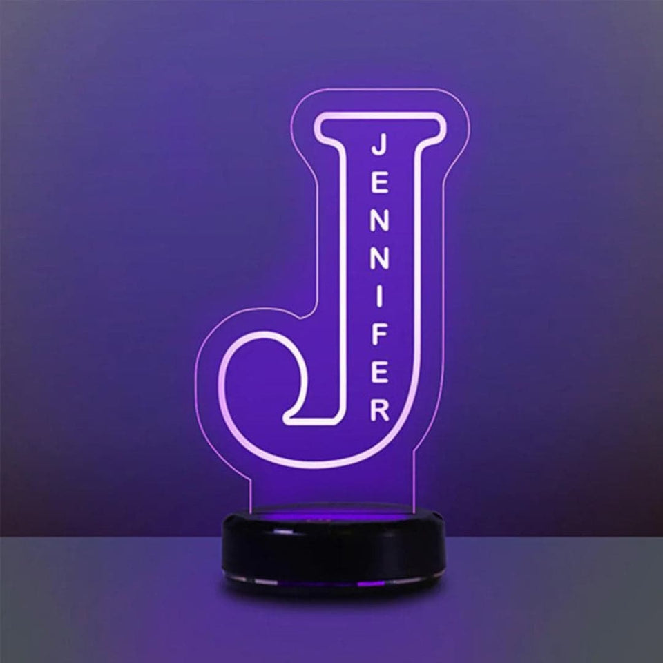Personalized Name Letter Night Light Feajoy