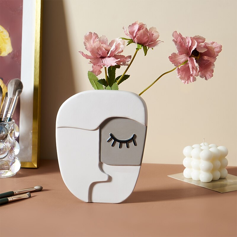 Abstract Human Face Vase dylinoshop