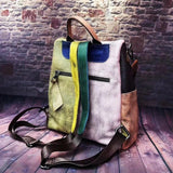 2021 Fashion Retro Handbag Backpack Genuine Leather Female Bag dylinoshop