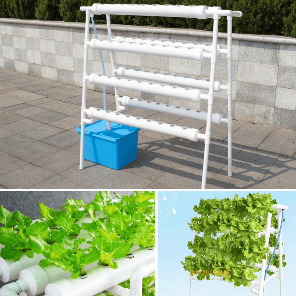 110-220V Hydroponic Grow Kit 8 Pipes 4 Layers Hydroponic 72 Holes Garden Vegetable Planting System Kit dylinoshop