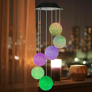 Aeolian Hanging Wind Solar LED Lights Chimes Powered String Lawn Garden Lamp dylinoshop