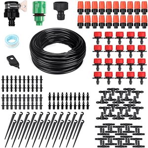 15M Garden Watering System Drip Irrigation Spray Nozzle Kit 165Pcs Micro Sprinklers Hose Plant Watering Set dylinoshop