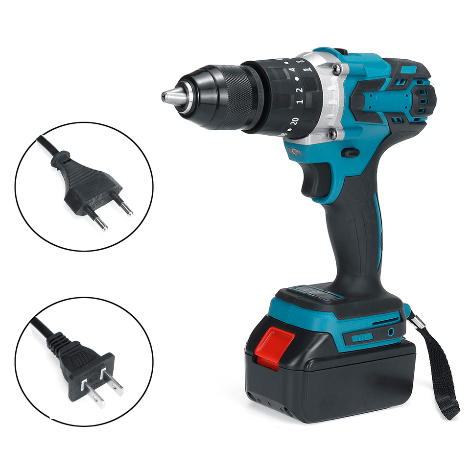 Electric Cordless Drill 2 Speed Brushless with Batteries & Handel dylinoshop
