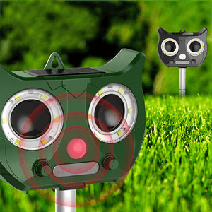 [Basic Version]Portable Solar Battery Powered Ultrasonic Outdoor Pest and Animal Repeller Rat Repeller Get All Animal Invaders Friendly dylinoshop