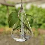 Hanging Water Drop Shaped Glass Hydroponics Flower Vase Home Garden Wedding Party Decoration dylinoshop