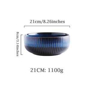 Kiln Turned Blue Ceramic Tableware dylinoshop