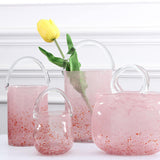 Sakura Pink Bubble Glass Flower Vase Feajoy