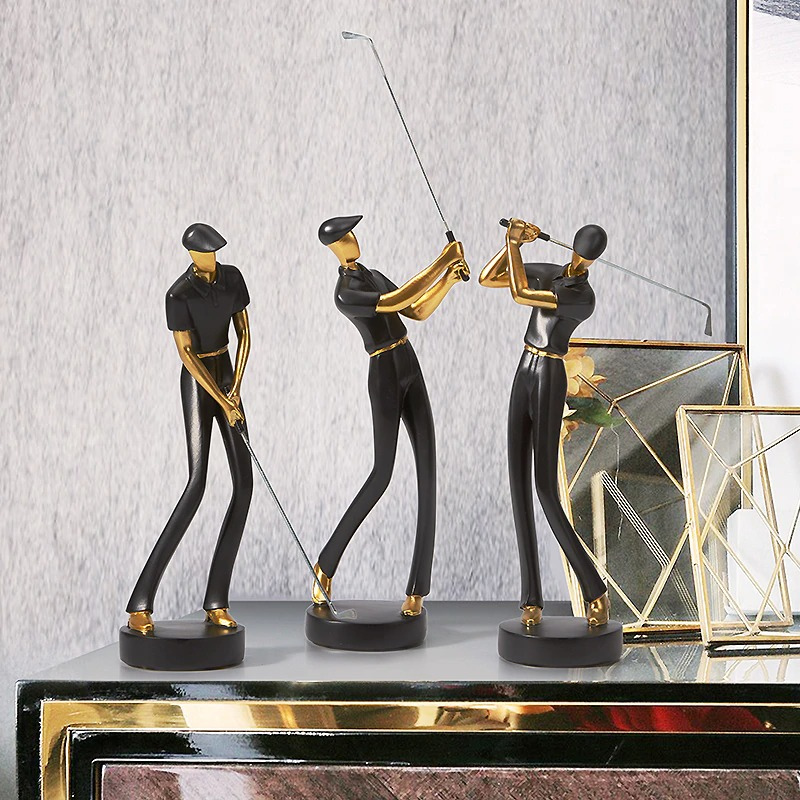 Modern Golfer Figurines Feajoy