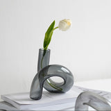 Twisted Glass Candle Holder Vase Feajoy