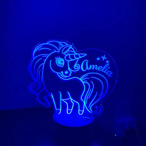 Personalized Unicorn Night Light Feajoy