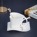 Heart-Shaped Ceramic Mug Set dylinoshop