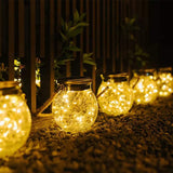 Solar Starry Fairy Glass Mason Jar Lantern feajoy