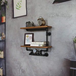 Industrial Style Bookshelf Iron Display Stand Feajoy
