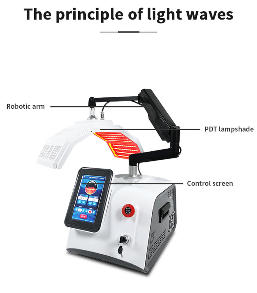 Photodynamic 7 Colors PDT Machine 5 Handles Light Therapy Facial Care dylinoshop
