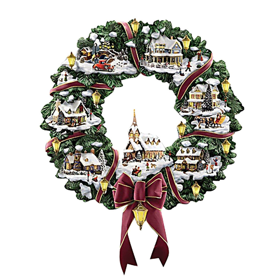 Crystal Tree Christmas Sticker Paintings-Wonderland Express-Christmas Tree Rotating Sculpture Train dylinoshop