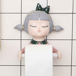 Adorable Girl Roll Paper Holder dylinoshop