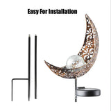 Solar Moon Wrought Iron Hollow Out Lamp Feajoy