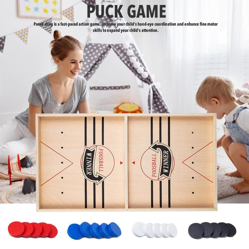 Fast Sling Puck Game Paced, Tinfence Table Desktop Battle,Winner Board Games Toys for Adults Parent-Child Interactive Chess Toy Board Table Game (22.7 in x 12.5 in) dylinoshop