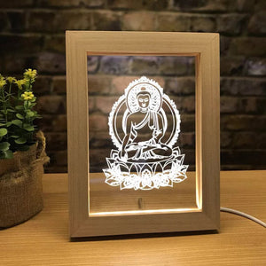 Wood Frame Custom Photo 3D Lamp Feajoy