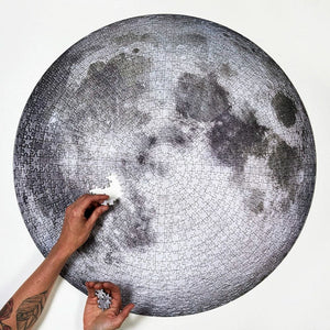 Moon/Earth Jigsaw Puzzle 1000 Pieces Large Round Full Space Adult Challenging and Fun dylinoshop