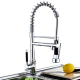 DEKLE Kitchen Sink Mixer Faucet - Pull Out Sprayer Tap - Single Handle - Chrome|Brass|Brushed - Tap Collapsible dylinoshop
