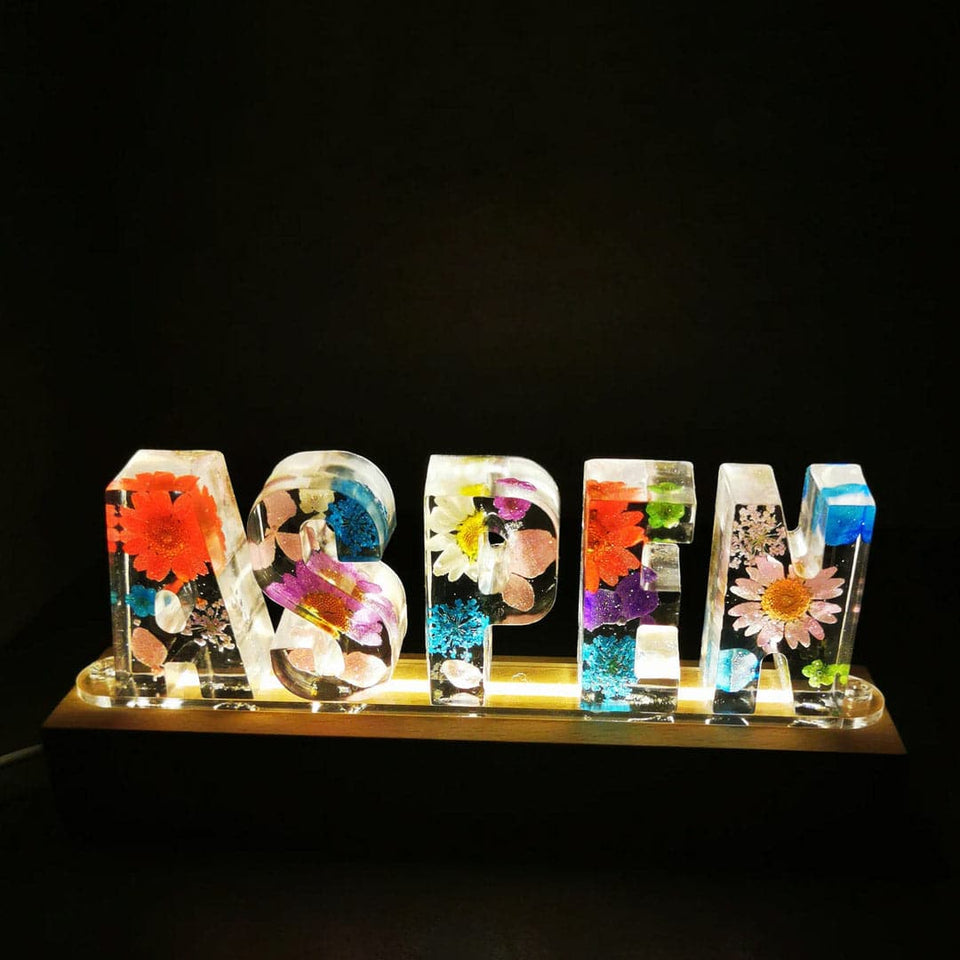 Custom Handmade Real Flower Night Light dylinoshop