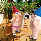 Funny Naked Gnome Statue Feajoy