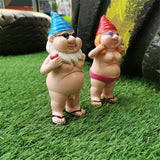 Funny Naked Gnome Statue Feajoy
