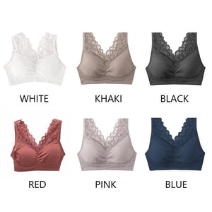 Breathable Sports Push Up Lace Bra sunsetime