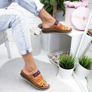 Modern Multi-color Stitching Slippers Zimomo