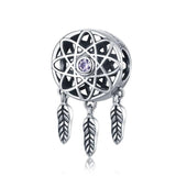 925 Sterling Silver Bohemian Dream Catcher Pendant Necklace Charm Jewelry Without Chain Touchy Style