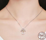 925 Sterling Silver Guardian Angel Heart Pendant Necklace Charm Jewelry Touchy Style