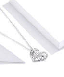 925 Sterling Silver Necklaces Charm Jewelry Big Heart SCN364 Touchy Style