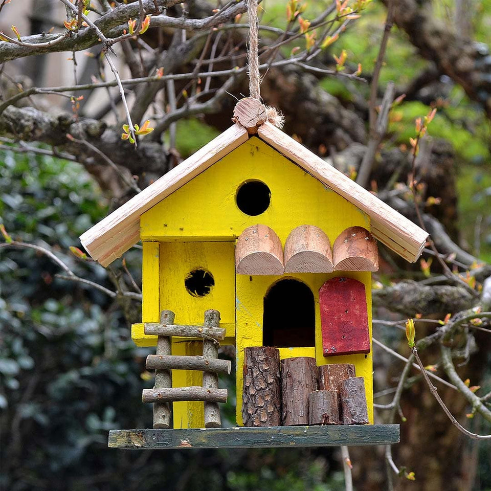 Handmade Wood Birdhouse Feajoy
