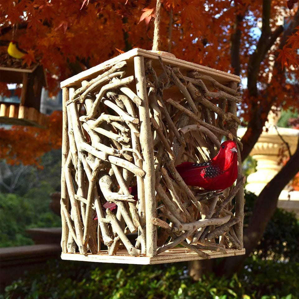 Handmade Wood Birdhouse Feajoy