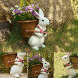 Garden Rabbit Woven Flower Pot Decoration Feajoy
