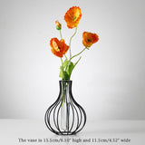 Metal Wire Decorative Glass Tube Vase Feajoy