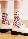 Art Embroidery Paitings Cotton Mid Calf Socks dylinoshop