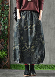 Beautiful Floral Elastic Waist Pockets Denim Skirts GK-SKTS210715