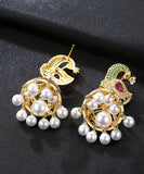 Beautiful Multi Color Zircon Phoenix Pearl Drop Earrings Jew-EAR220805