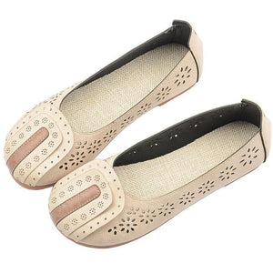 Beige For Women Hollow Out Flat Feet Shoes PDX210712