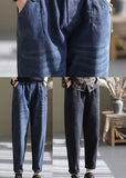 Black Cotton denim Pants button Cinched Spring GK-LPTS220221