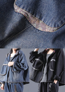 Blue Pockets denim Jacket Zip Up Spring BSDJK-CTS211130