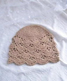 Boho White Knit Solid Color Hollow Out Bonnie Hat dylinoshop