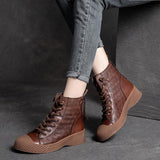 Boots Genuine Leather Women's Casual Shoes Flat Platform BGCS08 Touchy Style